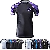 Gold BJJ Jiu Jitsu Rashguard - Camo Rash Guard Compression Shirt for No-Gi, Gi, & MMA