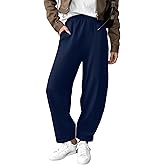 EVALESS Wide Leg Sweatpants Women Fall Clothes Casual Elastic High Waisted Baggy Pants Cropped Length Ballon Joggers