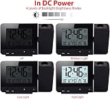 Youshiko Radio Control MSF UK Projection Alarm Clock Dual Alarms LCD Temp & view 3