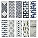 Aneco 10 Pieces 11.7 Inch Straw Cutlery Carrying Case Reusable Cotton linen Portable Bag For Various Straw Cutlery and Cleaning Brush