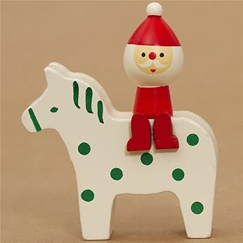Segnaposto Natalizi Amazon.Grazioso Segnaposto Natalizio Babbo Natale Su Pony Giappone Amazon It Giochi E Giocattoli
