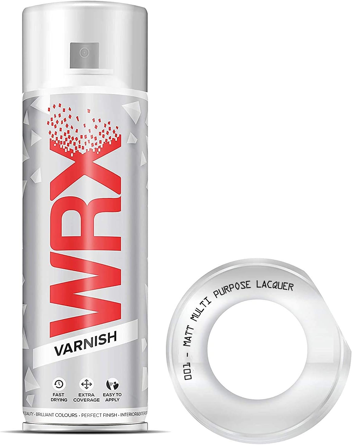 WRX Spray Paint 400 ml - Matt Multi Purpose Lacquer 001, Varnish, 400 g (Pack of 1)