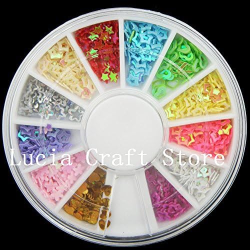 2*1box/lot Random Mixed Shapes/colors Nails Art Sequins Loose Confetti Paillettes DIY Sewing Accessories