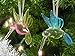 Hummingbirds with Glitter Accents - Set of 3 - Hanging Decorative Ornaments - Ribbon Attached for Hanging - Each Bird Measures 2 3/8
