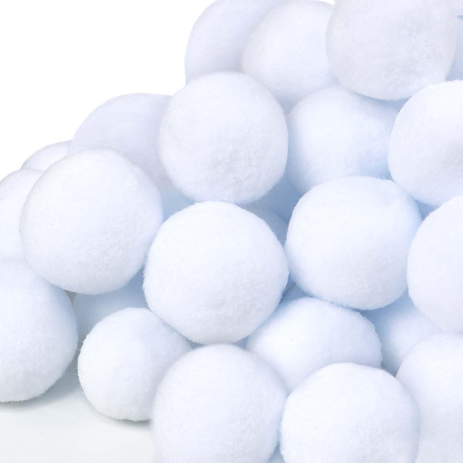 Artificial Snow - hatisan 50 Pack Fake Snowballs for Kids, Indoor Snowball Fight Set, Artificial Snowballs for Kids Indoor Outdoor, Christmas Winter Wonderland Decor