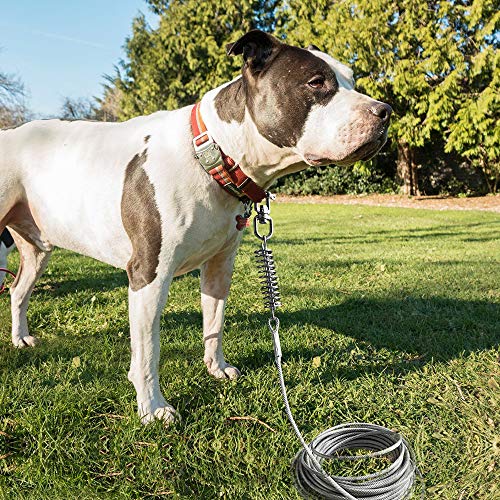 XiaZ Dog Runner Cable Dog Run Trolley Tie Out Cable with 360°Rotate