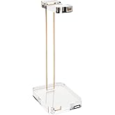 RUSSELL+HAZEL Acrylic Headphones Stand, Headset Holder, Office Accessories, Clear Acrylic with Gold Hardware, 4” x 5” x 10.5” (93922)