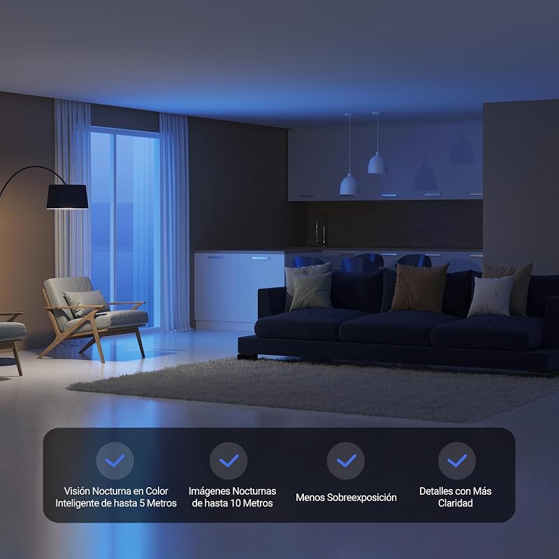2K Camara Vigilancia WiFi Interior con Seguimiento Automático, Cámara IP Domicilio WiFi 360° para Bebe con Visión Nocturna Color, Detección Humana, Llamada Bidireccional, Soporta 512GB, CP1 3MP