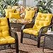 Greendale Home Fashions Indoor/Outdoor High Back Chair Cushion, Sunbeam