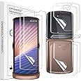 Orzero (2SET 8PCS) Compatible for Motorola Razr 5G 2020 Soft TPU Screen Protector and Back Protector (Not Glass), High Definition Anti-Scratch Bubble-Free