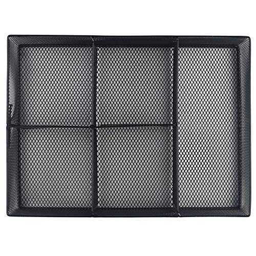 Eltow Cutlery Utensil Holder - Organizer Caddy with 5 Slots for Cups, Forks, Spoons, Plates, Napkins, Condiments and More - Mesh Holder is Excellent for Silverware Organization, Home and Kitchen Décor