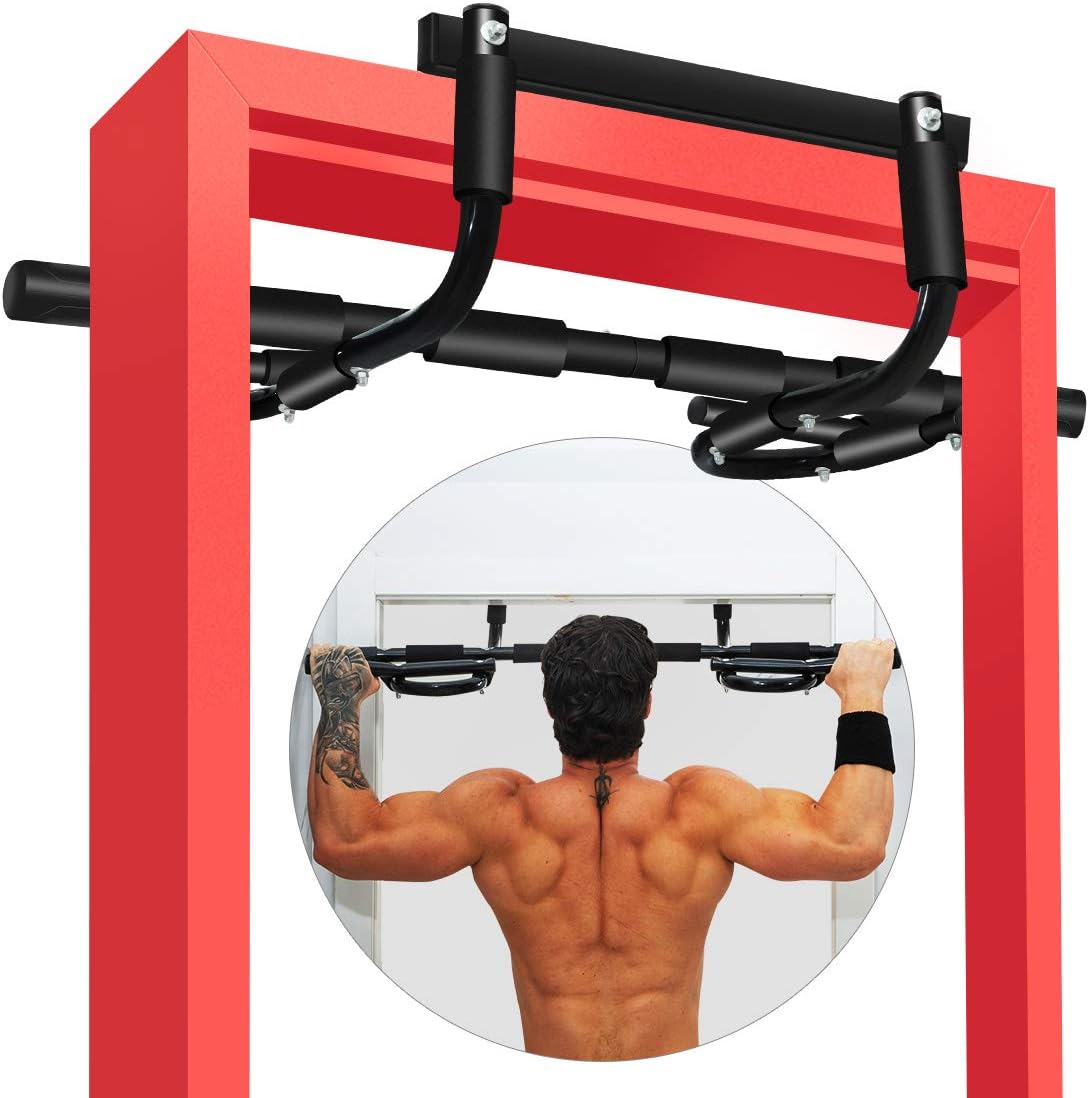 LINODI Pull up Bar for Doorway, Strength Training Pull-up Bars for Home Gym Exercise, Multi-Functional Door Pull Up Chin up Bar No Screws, Portable Heavy Duty Doorway Trainer(180-days Free Return) : Sports & Outdoors