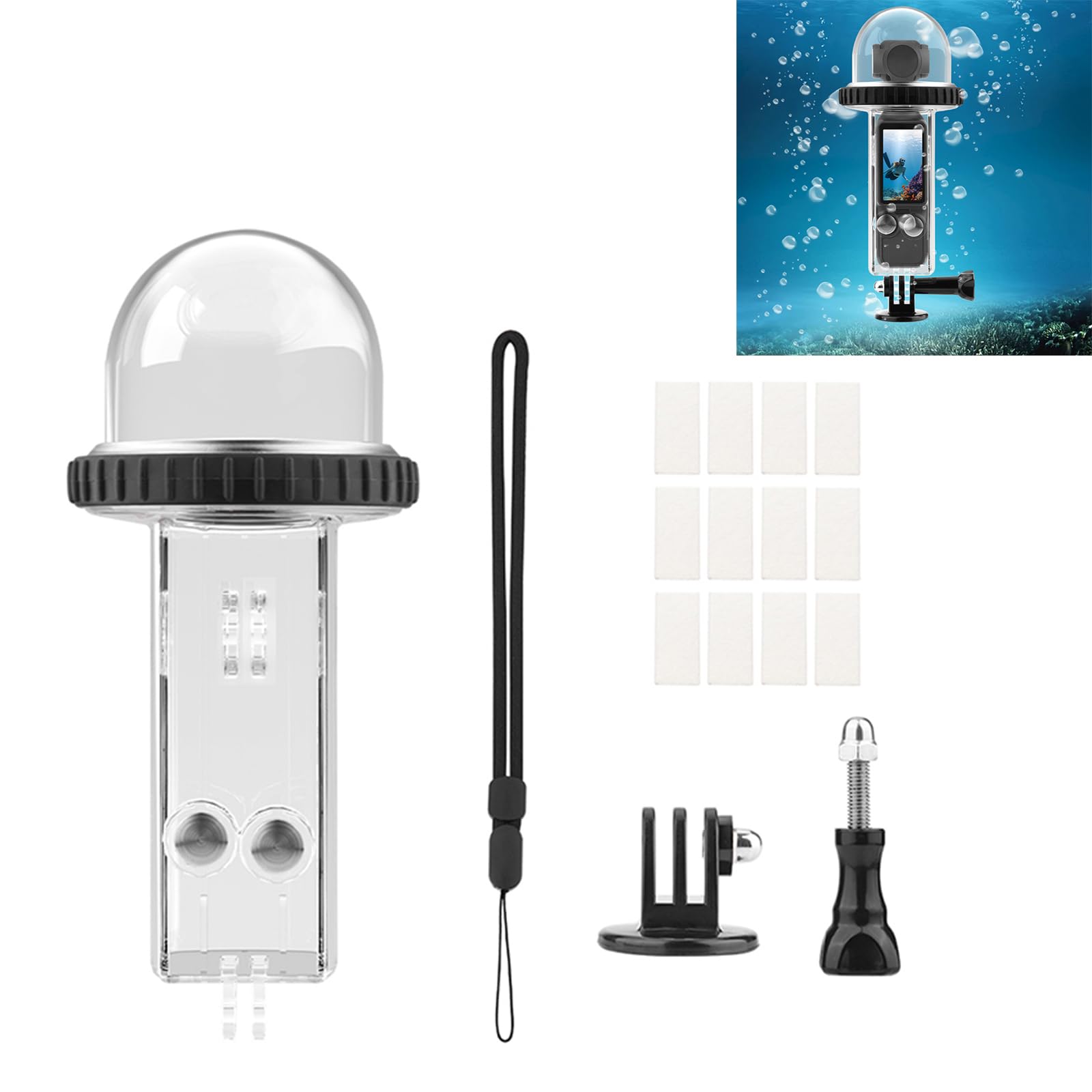 LICHIFIT 40M Waterproof Dive Case for DJI OSMO POCKET 3 Camera Underwater Protective Housing Case Cover Sealed Diving Shell Cage Accessories