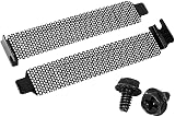Bumdenuu 20 PC PCI Slot Cover Black Steel Dust Filter Closure Plates Ventilated view 2