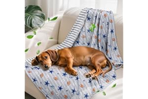 Deamoser Lightweight Dog Cooling Blanket Self Cooling Blanket for Small Medium Dogs Ice Silk Cat Summer Blanket for Crate&Kennel Sofa S