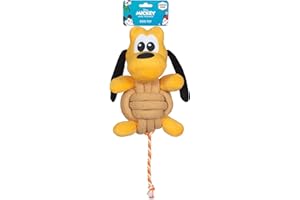 Disney for Pets Pluto Knotty Rope Pet Toy with Squeaker, 9 Inch | Squeaky Dog Toys for Pets | Rope Tug Toy for Dogs Inspired by Pluto of Mickey and Friends