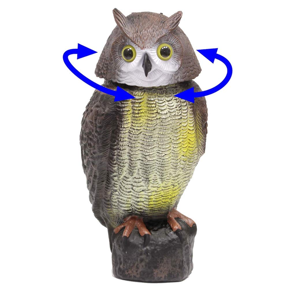 Lanbowo Defenders Wind Action Owl Decoy Deterrent Scares Birds Scarer