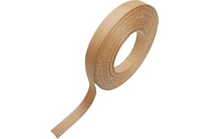 ebpsneer Cherry Wood Veneer Edge Banding Strip 3/4 Inch,Preglued Iron-On with Hot Melt Adhesive Edgebanding Roll, Flexible Wood Tape for Plywood Furniture Repair (3/4" x50')