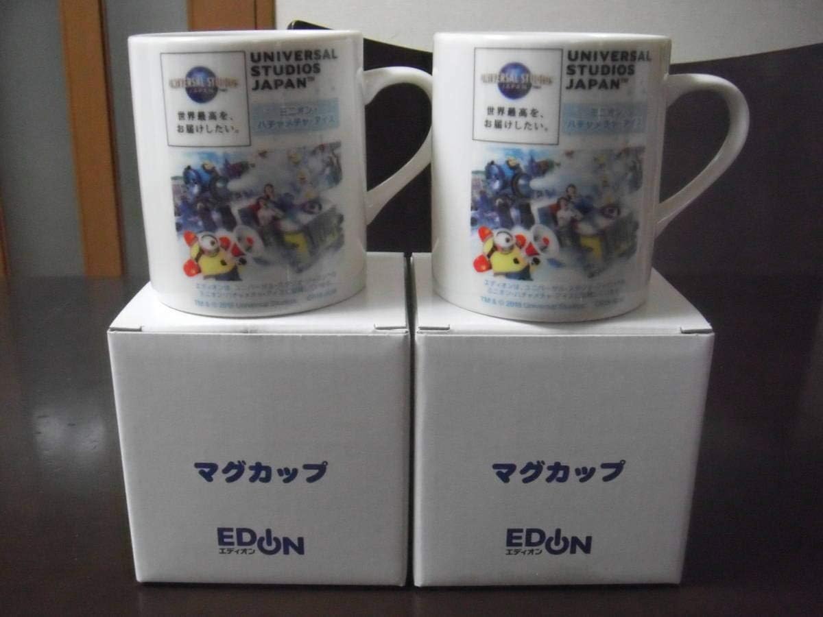 Amazon Co Jp ミニオンハチャメチャアイス マグカップ ペア ｕｓｊ エディオン ホーム キッチン