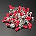Lucksender 100PCS Piggyback Spade Crimp Terminal Connector 0.5-6.0mm? 10-22AWG by Lucksender
