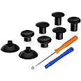 eXtremeRate ThumbsGear Interchangeable Thumbstick for Xbox Controller - Improve Comfort - Black 3 Height Domed & Concave Grips Ergonomic Adjustable Joystick for Xbox Seires X/S, for Xbox One S/X/Elite