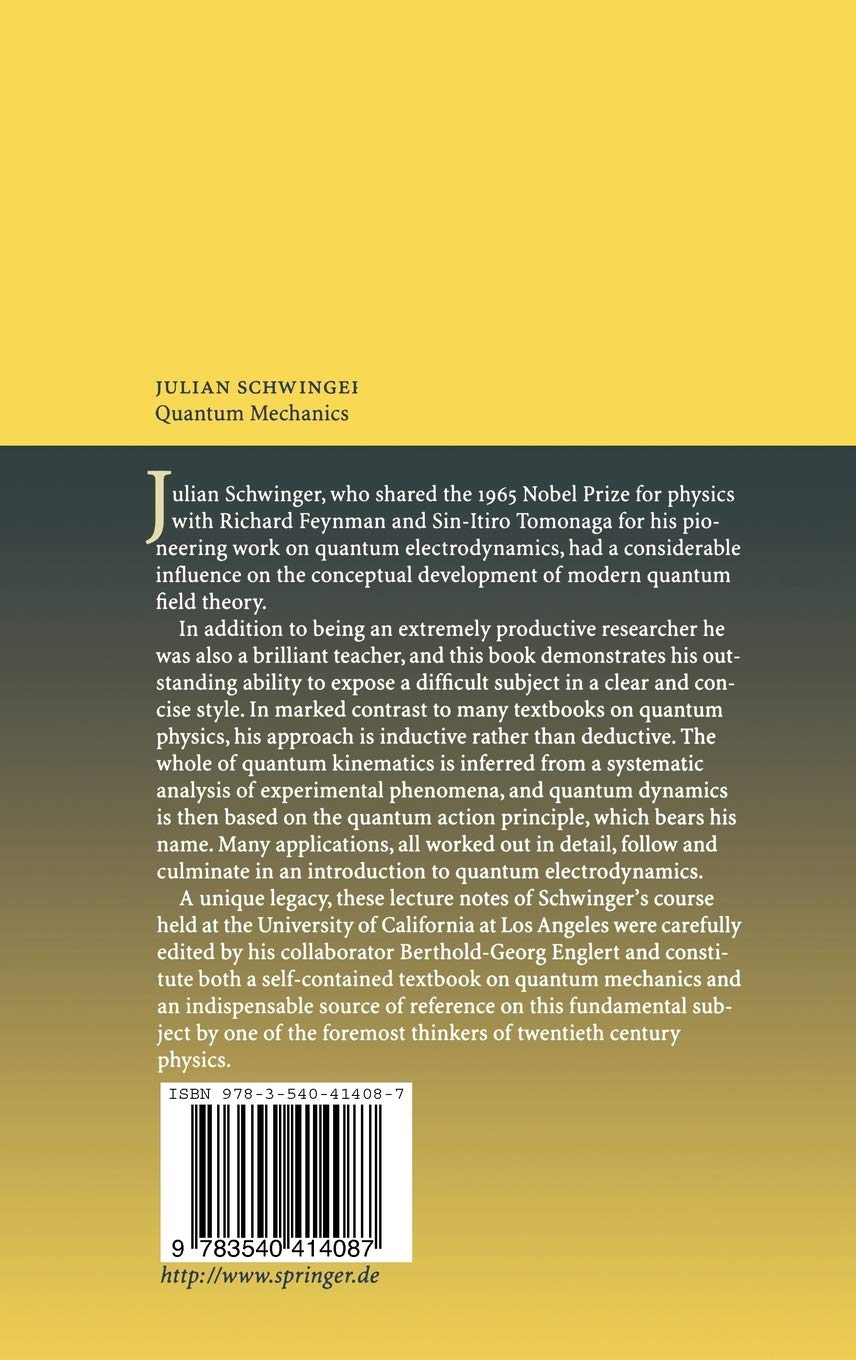 Quantum Mechanics Symbolism Of Atomic Measurements Amazon Co Uk Englert Berthold Georg Schwinger Clarice Schwinger Julian Seymour 9783540414087 Books