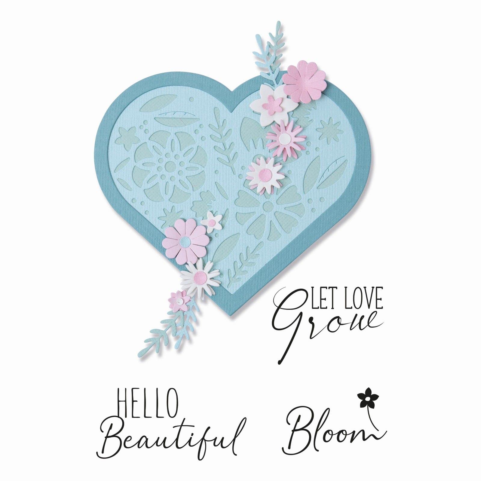 Framelits Die Set w/Stamps Blooming Heart