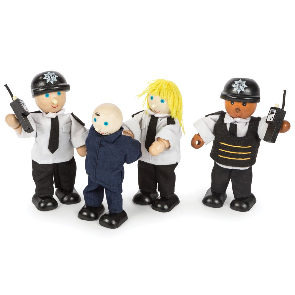 Tidlo Wooden Police Officers and Prisoner