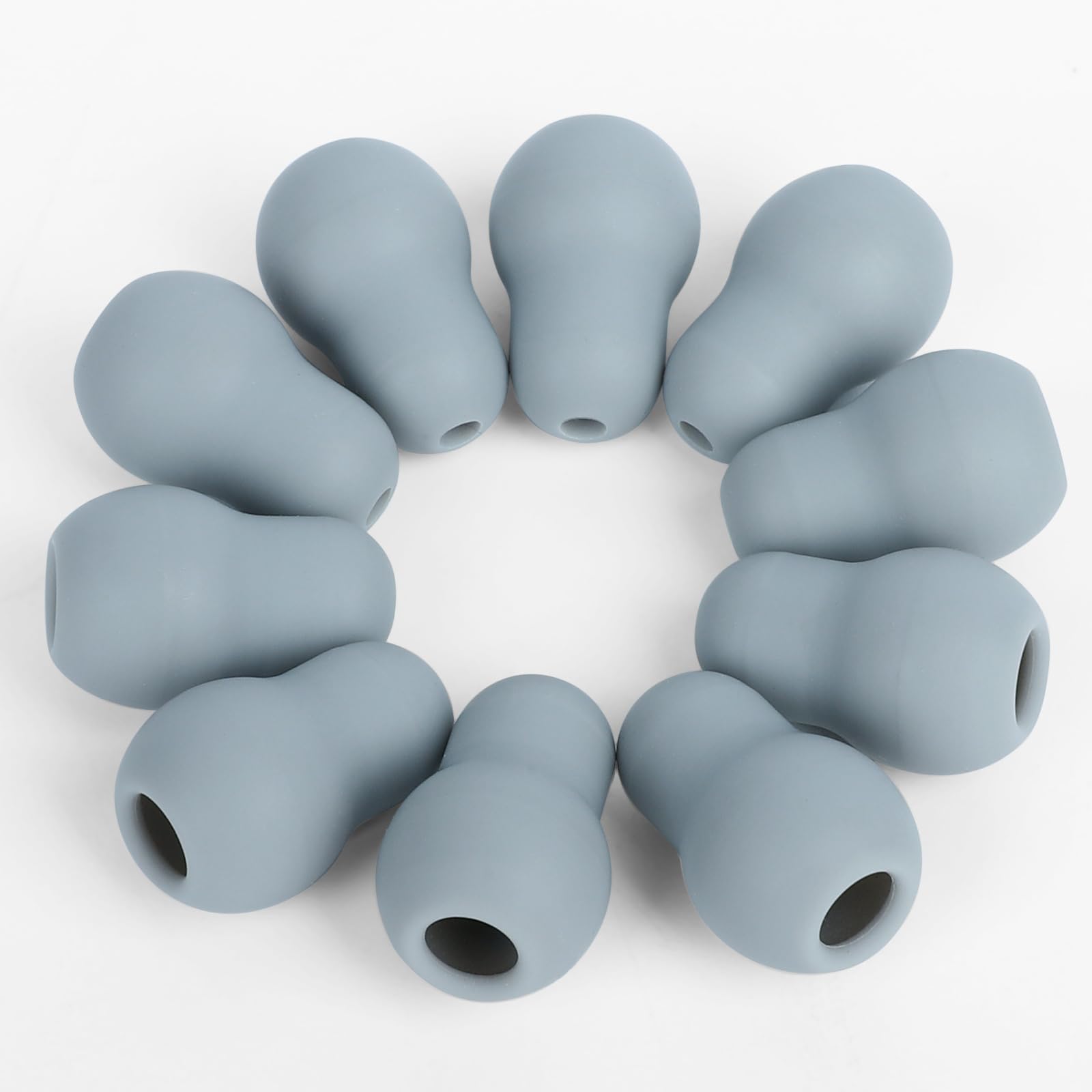 Photo 1 of Silicone Stethoscope Ear Tips, Gray, 10 Pcs, Universal Replacement Earpieces, 0.79×0.51 Inch
