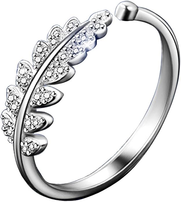 Bague Femme Argent 925 Réglable Avec Zirconium Cubique - Design Double Rang Torsadé, Alliance, Fiançailles, Cadeau élégant - 9