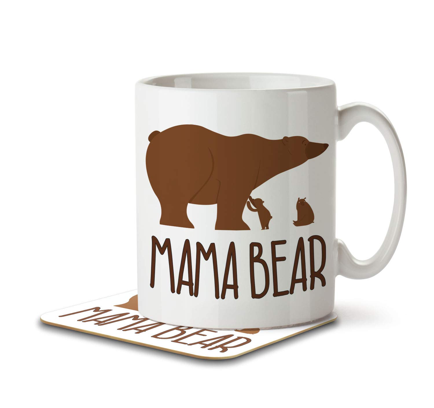 The Inky Penguin - Mama Bear - Mother Mug and Coaster, Ceramic, 11fl. oz.