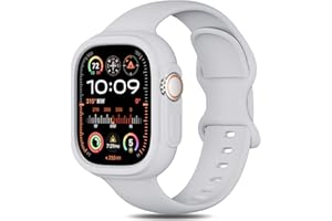KEEBOWZ Silicone Bands Bumper Case Compatible with Apple Watch Band 38mm 40mm 41mm 42mm 44mm 45mm 46mm 49mm Women Men, Sport Strap Protective Cover Wristband for iWatch Ultra Series 10 9 8 SE 7 6 5 4 3 2 1