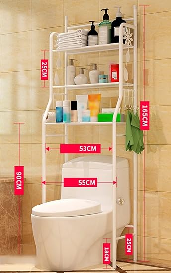 Shelf Badezimmer Badezimmer Rack Wc Boden Wc Gestell Waschbecken Toilette Waschmaschine Lagerung Gerate Stil 3 Layers Of White Leaves Amazon De Kuche Haushalt