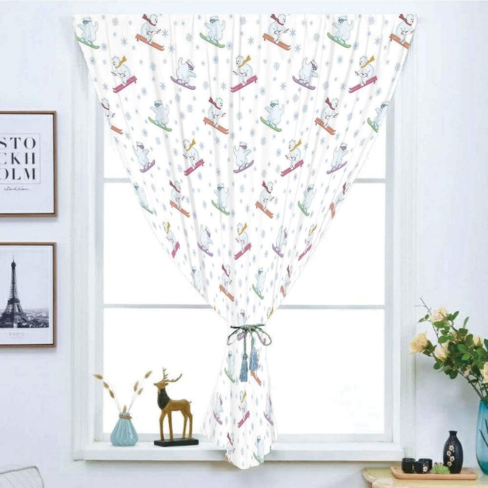 Amazon Co Jp 冬用遮光ウィンドウカーテン フリーパンチマジックステッカーカーテン 雪の結晶の抽象的な解釈 寒い季節 凍結水イラスト装飾 リビングルーム 書斎 キッチン 寮 W47xl71inch 1904nbbe Mstcl K1xg180 ホーム キッチン