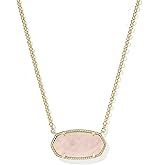 Kendra Scott Elisa Statement Short Pendant Necklace in Iridescent Drusy, 14k Gold-Plated Brass, Fashion Jewelry for Women