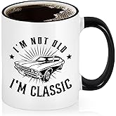 Maustic Funny Coffee Mug for Men, Gifts for Dad Grandpa, Christmas Fathers Day Birthday Retirement Gift for Men Uncle Husband, I'm Not Old I'm Classic Funny Coffee Mug, 11 Oz White