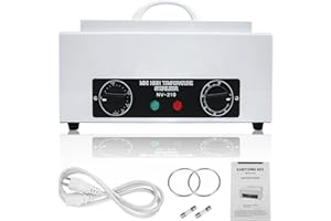 MAHOOMMAKH Autoclave Machine, 1.5L Mini high Temperature Autoclave Box Dry Heat Cabinet with Timer for Nail Spa Pedicure Hairdressing Metal Tools