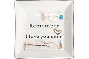 HOME SMILE Ceramic Ring Dish Jewelry Tray for Mom Sister Friends