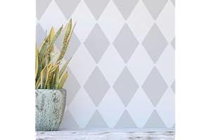 PINKIPO®, Harlequin Design, (16"x40") XL Stencil, Ethnic Large Wall Stencil, Classic Geometric Wall Stencils for Painting, Stencils for Walls, Simple Wall Stencil