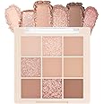 AMY'S DIARY Matte Shimmer Eye Shadow Palette Makeup,Eyeshadow Long Lasting Waterproof Cruelty-Free, 9 Blendable Shades in Smooth Matte and Shimmer Finishes with Gorgeous Pearls for Girls (03#)