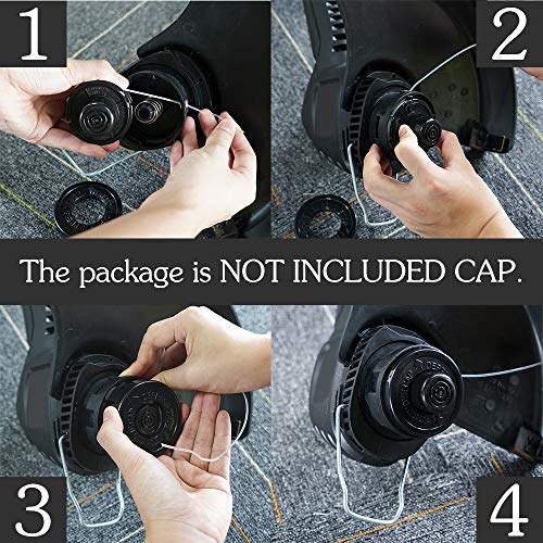 FutureWay String Trimmer Replacement Spool Line 0.065" ST4500 ST1000 GE600, Weed Eater String Autofeed Spool Line 20ft Compatible with Black Decker RS-136, Cordless Trimmer Edger Replacement (4 PCS)