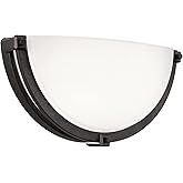 Flynix 13 inch Dimmable LED Wall Sconce, Half Moon Wall Light Fixture, 3000K/4000K/5000K Color Temperature Adjustable, Modern