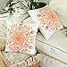 Set of 2 Euphoria CaliTime Home Decor Cushion Covers Pillows Shell Comfortable Fleece Vintage Mandala Floral Orange Red Color 18