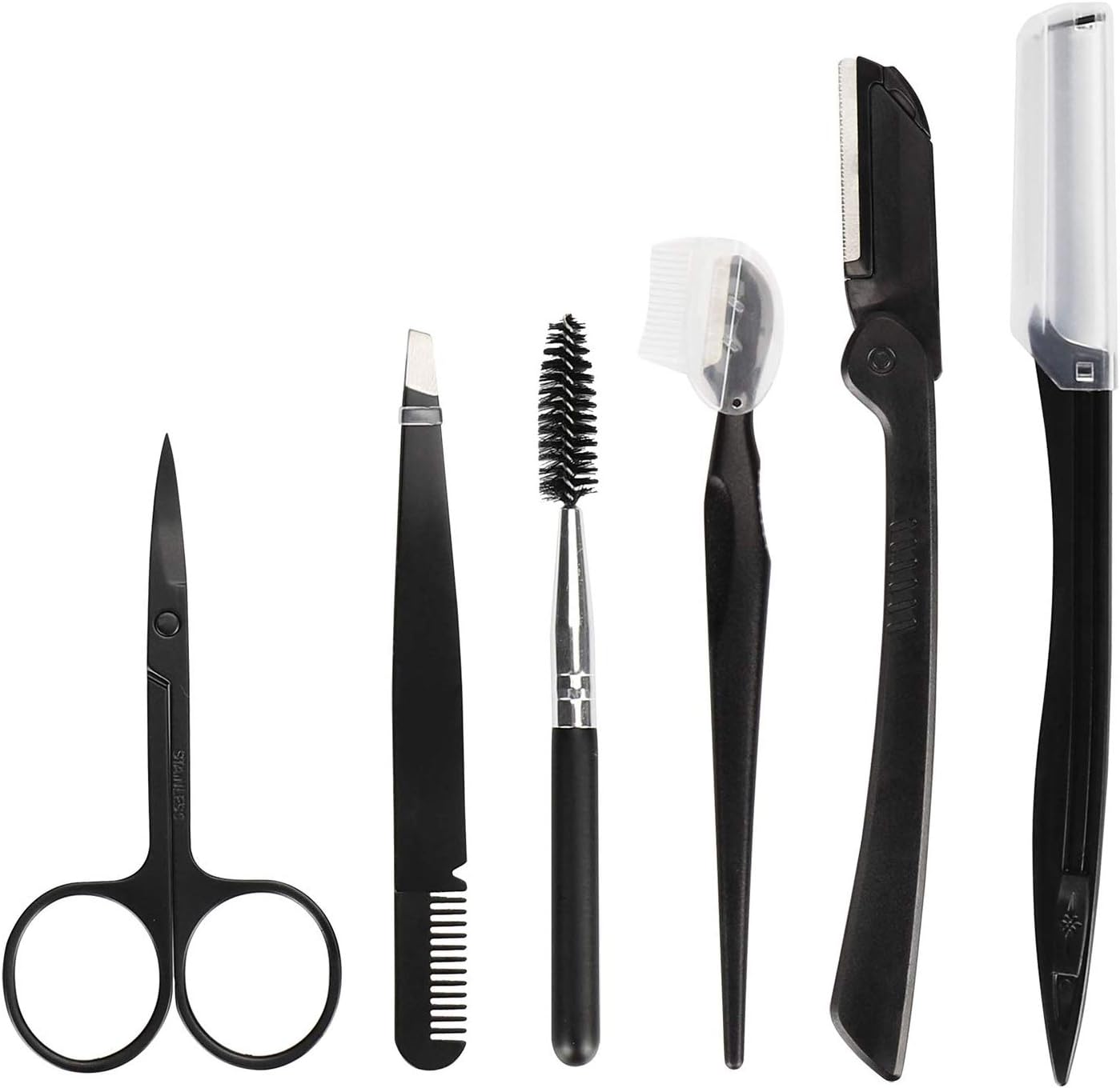 Eyebrow Kit, 6 in 1 Stainless Steel Shaping Kits Women Men