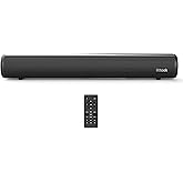 LITTOAK HDMI Sound Bar for Smart TV, Small TV Sound Bar Speakers, Optical/HDMI/Aux/Coax/USB/Bluetooth Connection for TV, PC, Projectors, Includes Remote Control, 16 inch