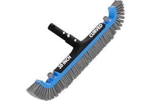 TIDYMISTER Pool Brush 20’’ Heavy Duty Detachable Corner Brush Head for Above Ground Pools Inground Pools, Swimming Pool Scrub Brush Safe to Vinyl Liner (Pole Not Included)