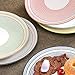 Sunbright Porcelain Dinner Plates for Salads,Pasta, Set of 6 Assorted Colors,10-1/4 Inch
