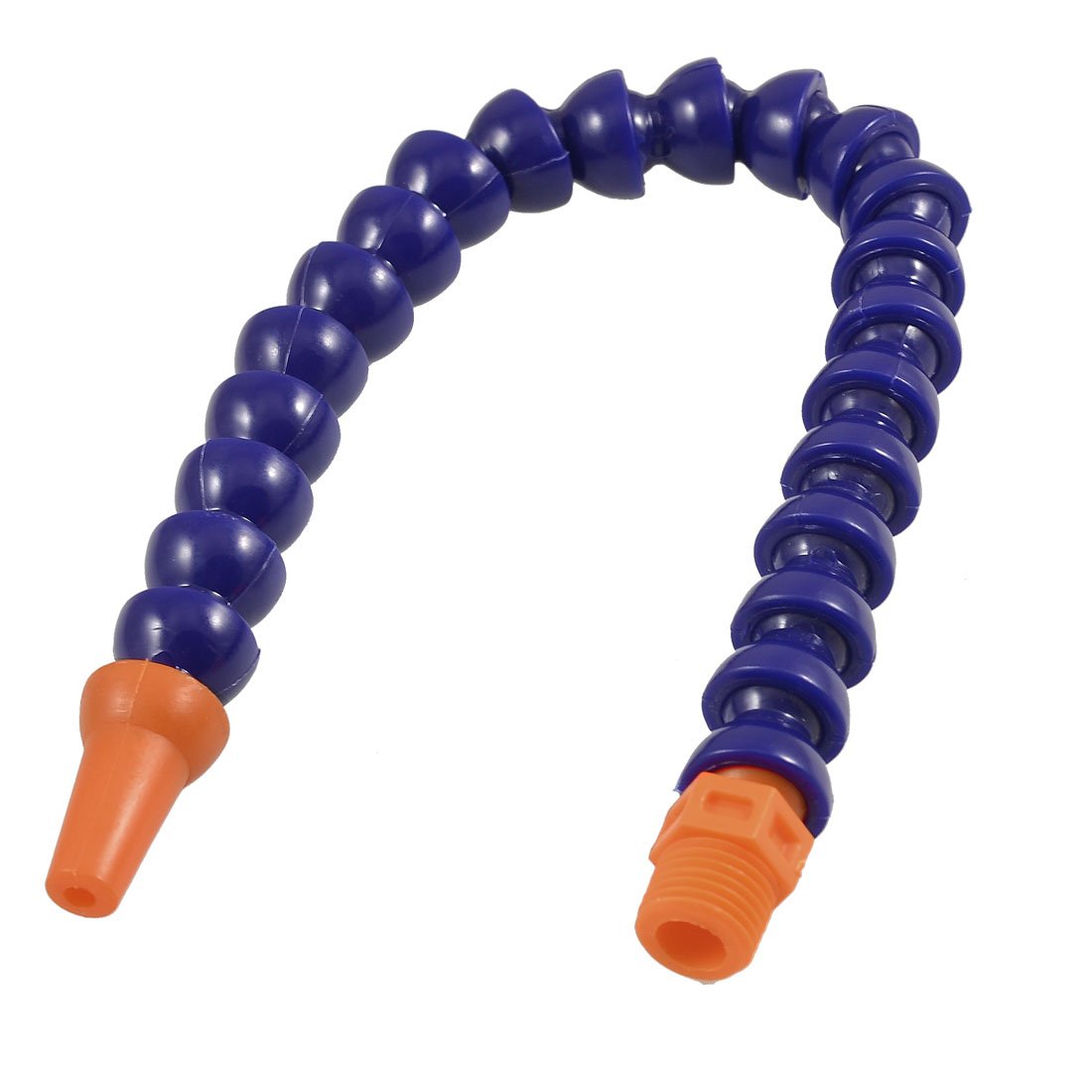 sourcingmap 12" 12mm Threaded Round Nozzle Flexible Plastic Water Oil Coolant Pipe