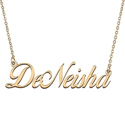 HUAN XUN Customized Custom Simple Any Name Necklace