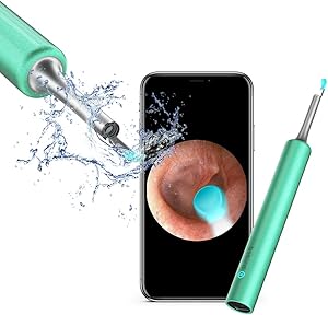 Clearoo Ear Wax Removal Endoscope, Earwax Remover Tool, Ear Camera,1080P FHD Wireless Ear Otoscope with 6 LED Lights,Ear Scope with Ear Wax Cleaner Tool for iPhone, iPad & Android Smart Phones (Blue)